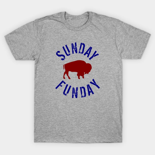Buffalo Football Sunday Funday T-Shirt by LaurenElin